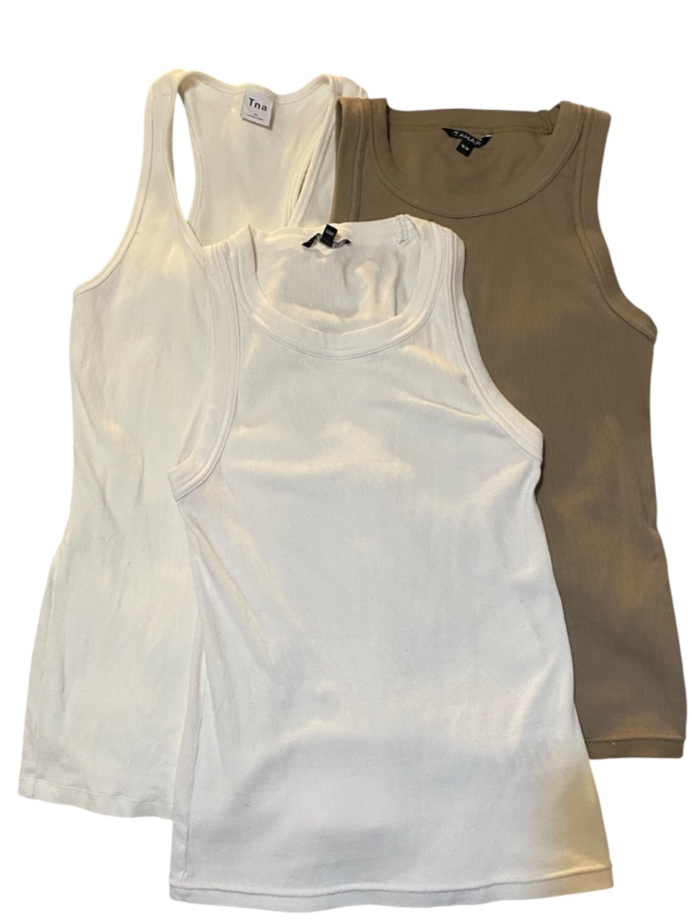 Neutral Tank top lot 3 pce. Sz M. Tahari & TNA